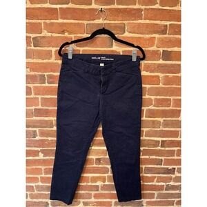 Gap Slim City Khaki Pants Women's 4R Navy Blue Chino Cotton